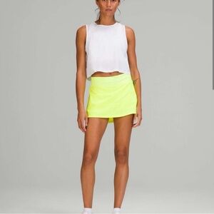 Lululemon Neon Yellow Pace Revival Skirt Long